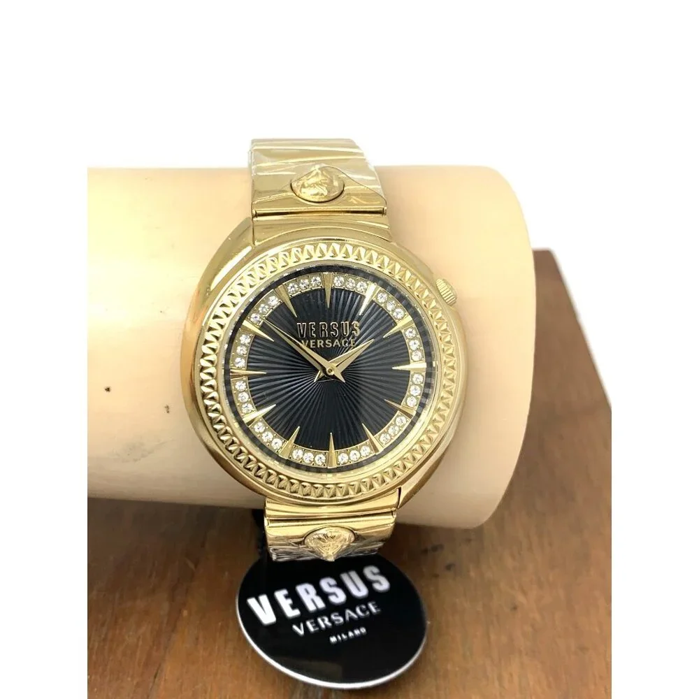 Versus by Versace Women's Watch VSPHF2421 Black Dial Gold Stainless Steel 38mm